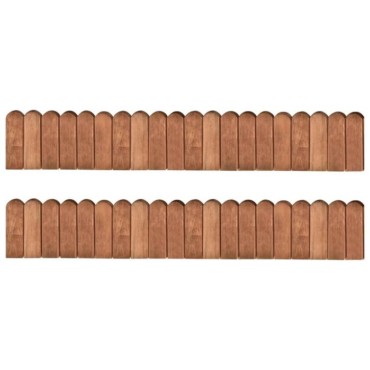 vidaXL Gazonranden 2 st 120 cm geïmpregneerd grenenhout, Tuin en Terras, Bielzen en Borduren, Nieuw, Verzenden