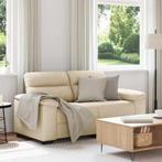 vidaXL 2-zitsbank crème 120 cm stof, Huis en Inrichting, Zetels | Zetels, Verzenden, Nieuw