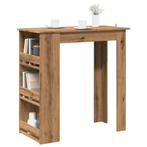 vidaXL Table de bar avec étagère de rangement chêne, Maison & Meubles, Verzenden, Neuf