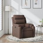 vidaXL Fauteuil verstelbaar stof donkerbruin, Verzenden, Nieuw
