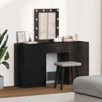 vidaXL Kaptafel met lade 3 pcs Zwart 50 x 41 x 135 cm, Verzenden, Nieuw