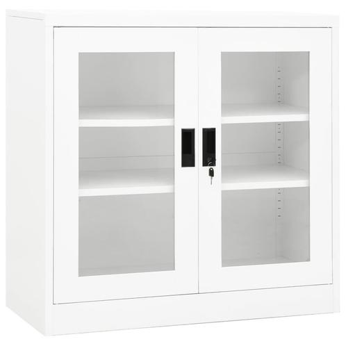 vidaXL Armoire de bureau Blanc 90x40x90 cm Acier, Huis en Inrichting, Kasten | Overige, Verzenden