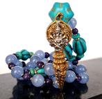 Gemengde edelstenen - Collier - Boeddhistische ritueel -, Antiek en Kunst