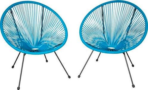 Tweedekans | tectake® - Balkonset - Tuinset - Set van 2, Tuin en Terras, Tuinsets en Loungesets, Ophalen of Verzenden
