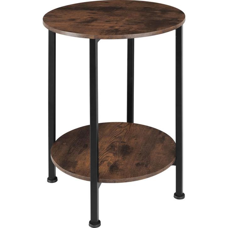 tectake Bijzettafel Ballina 45x64cm - Industrieel hout donke, Huis en Inrichting, Tafels | Bijzettafels, Verzenden