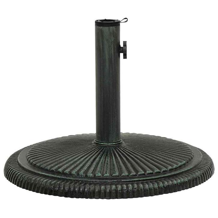 Groene Parasolvoet Gietijzer | Retour Deal met Bloemenmotief, Tuin en Terras, Parasols, Minder dan 1 meter, Nieuw, Parasolvoet