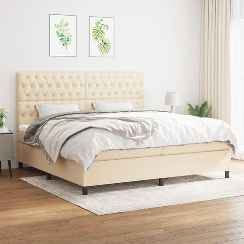 vidaXL Sommier à lattes de lit avec matelas Crème, Maison & Meubles, Chambre à coucher | Lits, Neuf, Envoi