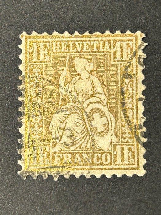 Zwitserland 1892/1863 - Zwitserland – 1862–1863 – 1 Fr, Timbres & Monnaies, Timbres | Europe | Belgique
