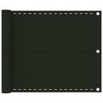 vidaXL Balkonscherm 75x600 cm HDPE donkergroen, Tuin en Terras, Verzenden, Nieuw