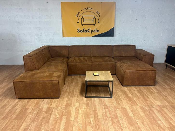 SofaCycle - Cognac U-zetel – ruime en stijlvolle blikvanger, Huis en Inrichting, Zetels | Complete zithoeken, Nieuw, Ophalen of Verzenden