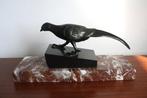 Sculpture, Sculpture faisan - 14 cm - Régule, Marbre