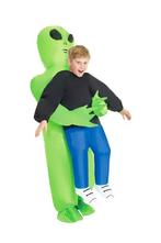 KIMU® Opblaas Kostuum Kinderen Gedragen Door Alien 122 128 1, Kinderen en Baby's, Carnavalskleding en Verkleedspullen, Ophalen of Verzenden