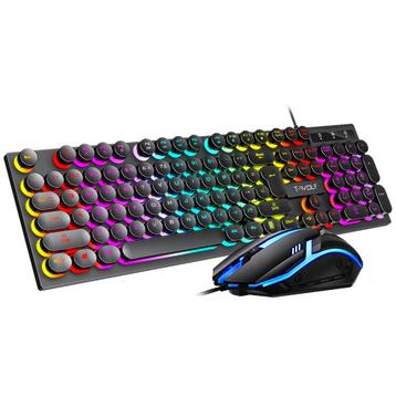 Gaming Combo Set - Membraam Toetsenbord & Muis - Retro stijl, Verzenden