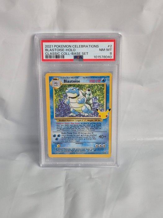 Pokémon - 1 Graded card - Blastoise Celebrations Holo PSA 8, Hobby en Vrije tijd, Verzamelkaartspellen | Pokémon