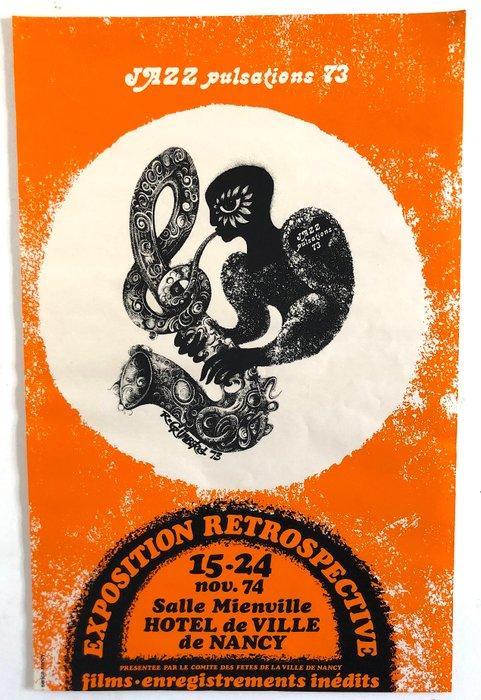 Roland Grünberg - Jazz Pulsations – Sérigraphie originale  -, Antiek en Kunst, Kunst | Tekeningen en Fotografie