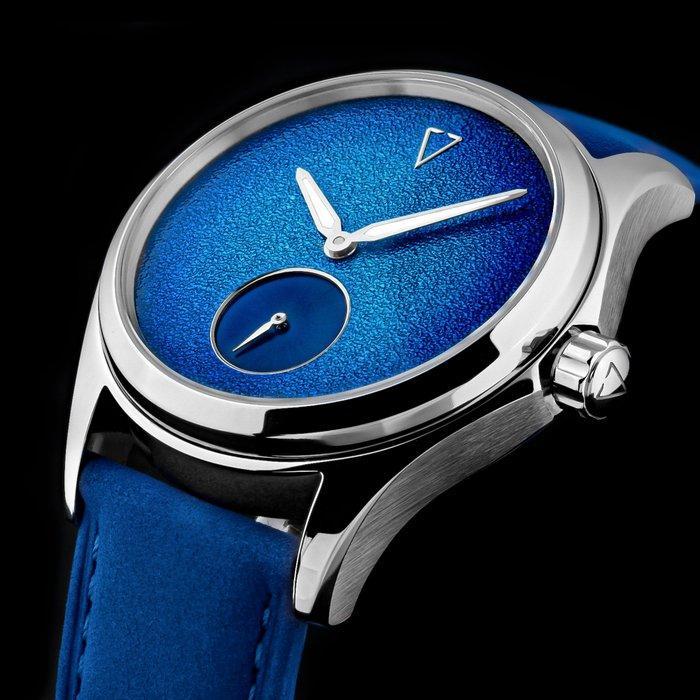 Aryon - Minimal Enamel Blue Automatic Watch - Limited, Handtassen en Accessoires, Horloges | Heren
