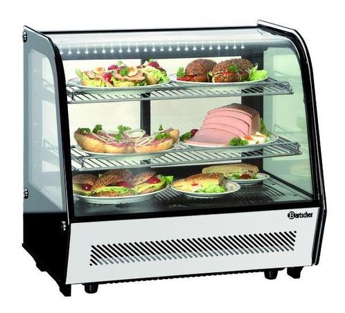 Koelvitrine | 120L | Zwart/RVS | +2°C/+12°C | 3 Schappen |, Zakelijke goederen, Horeca | Keukenapparatuur, Nieuw in verpakking