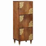 vidaXL Highboard met plank Bruin 40 x 33 x 110 cm Massief, Huis en Inrichting, Verzenden, Nieuw