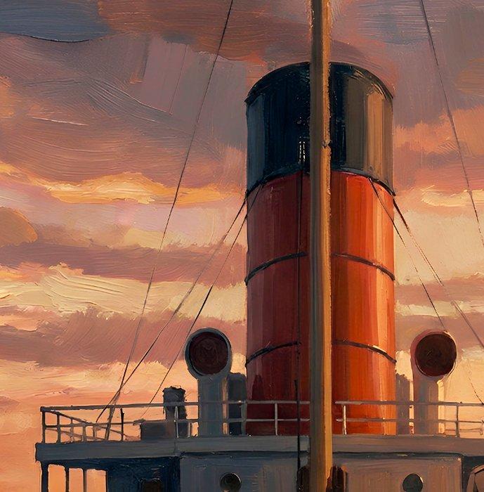 Le Yack - Sunset Voyage - The Departure - Hand signed, Antiek en Kunst, Kunst | Schilderijen | Modern