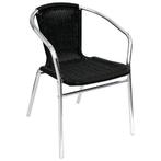 Stoelen | Polyrotan/Aluminium | Black | Grijs Frame |, Zakelijke goederen, Verzenden, Nieuw in verpakking