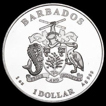 Barbados. 1 Dollar 2021 Pelican, 1 Oz (.999) (Zonder beschikbaar voor biedingen