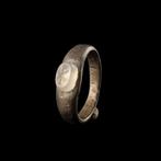 Oud-Romeins Zilver Ring met vroegchristelijke, Antiek en Kunst