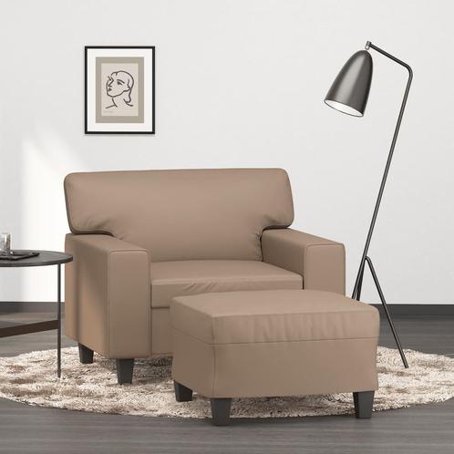 vidaXL Fauteuil met voetenbank 60 cm kunstleer, Huis en Inrichting, Zetels | Zetels, Nieuw, Verzenden