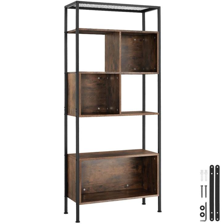tectake Wandkast Hastings 75x31x170,5cm - Industrieel hout d, Huis en Inrichting, Overige Huis en Inrichting, Verzenden