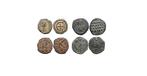 Byzantijnse Rijk 4 Bronze Coins (Pentanummium, Half Follis,, Postzegels en Munten