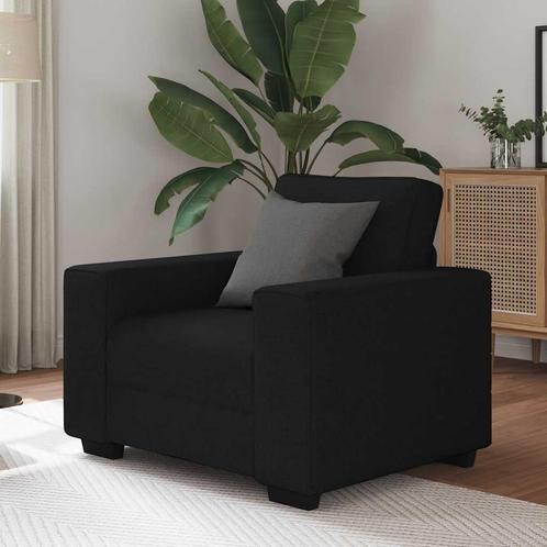 vidaXL Fauteuil 60 cm stof zwart, Huis en Inrichting, Zetels | Zetels, Nieuw, Verzenden