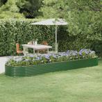 vidaXL Plantenbak 396x100x36 cm gegalvaniseerd staal groen, Tuin en Terras, Verzenden, Nieuw