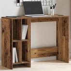 vidaXL Bureau 102,5x35x75 cm bewerkt hout oud houtkleurig, Huis en Inrichting, Verzenden, Nieuw