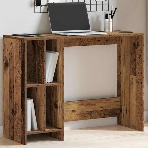 vidaXL Bureau 102,5x35x75 cm bewerkt hout oud houtkleurig, Huis en Inrichting, Bureaus, Nieuw, Verzenden