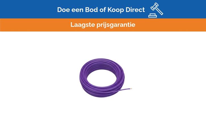 Bieden: Lapp H07V-K 4mm violett ground cable length 100M, Watersport en Boten, Navigatiemiddelen en Scheepselektronica, Ophalen of Verzenden
