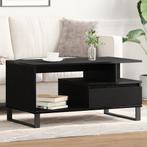 vidaXL Salontafel Zwart Eiken 90x49x45 cm Bewerkt Hout, Verzenden, Nieuw