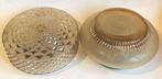 Lamp - glas, metaal - Twee vintage plafondlampen