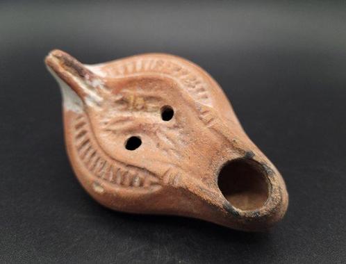 Romain tardif / protobyzantine Terre cuite LAMPE A HUILE, Antiek en Kunst, Antiek | Overige Antiek