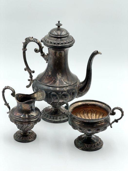 Koffieservies (3) - Verzilverd - Gedateerd 1902, Antiek en Kunst, Antiek | Keukengerei