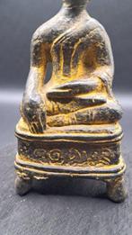 Beeldje - Buddha antico in bronzo con doratura originale –