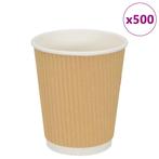 vidaXL Papieren koffiekopjes 500 st 8oz 200 ml bruin, Verzenden