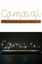Plankje Met Tekst Carnaval Verlicht, Hobby en Vrije tijd, Feestartikelen, Verzenden, Nieuw