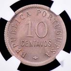 Portugees Angola. Republic. 10 Centavos 1922 - NGC - MS 63 -