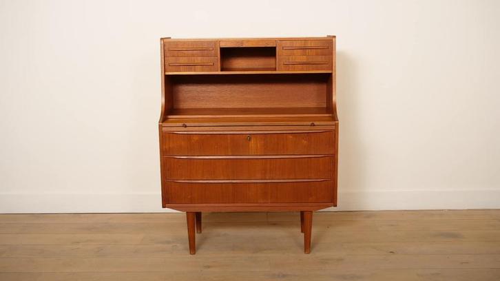 Vintage secretaire | Teak | 88 cm, Huis en Inrichting, Kasten | Secretaires, Ophalen of Verzenden