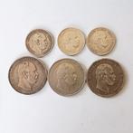 Duitsland, Pruisen. WilhelmI. 6 verschiedene Silbermünzen (, Postzegels en Munten