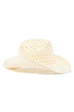 Cowboyhoed Raffia Crème Crèmekleurige Stro Gevlochten Cowboy, Kleding | Dames, Ophalen of Verzenden, Nieuw