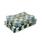 Keukenset Groen 2x Handdoek 50x50cm + 2x Theedoek 65x65cm -, Nieuw, Verzenden, Theedoek of Handdoek, Overige kleuren