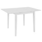 vidaXL Eettafel verlengbaar (80-120)x80x74 cm MDF wit, Huis en Inrichting, Tafels | Eettafels, Verzenden, Nieuw