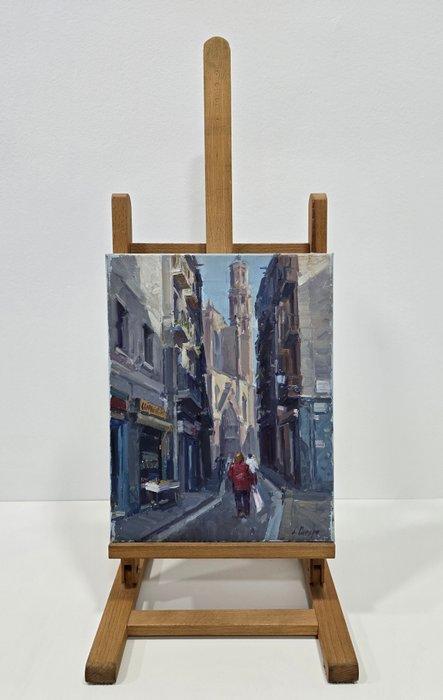 Juan Crespo (1932) - Santa María del Mar, Antiek en Kunst, Kunst | Schilderijen | Klassiek