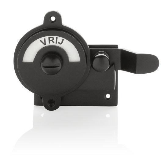 WC Slot - Hendel vrij-bezet mat zwart, Doe-het-zelf en Bouw, Hang- en Sluitwerk, Slot, Nieuw, Koper of Messing, Ophalen of Verzenden