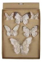 Vlinders Mengsel Champagne 6 stuks met clip, Hobby & Loisirs créatifs